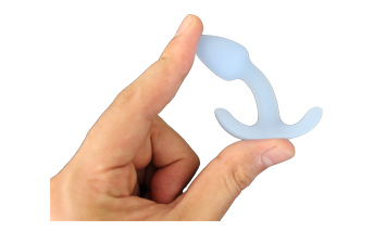 It is made of moderately soft silicone rubber.